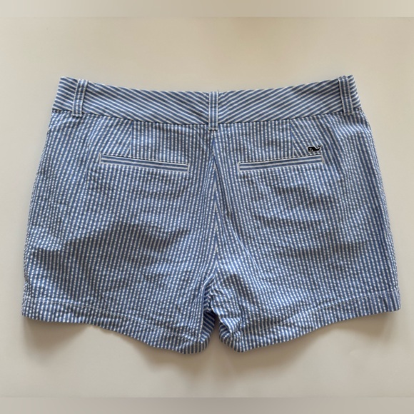 Vineyard Vines Women’s Striped Seersucker Shorts Size 4 Blue White - Picture 6 of 8